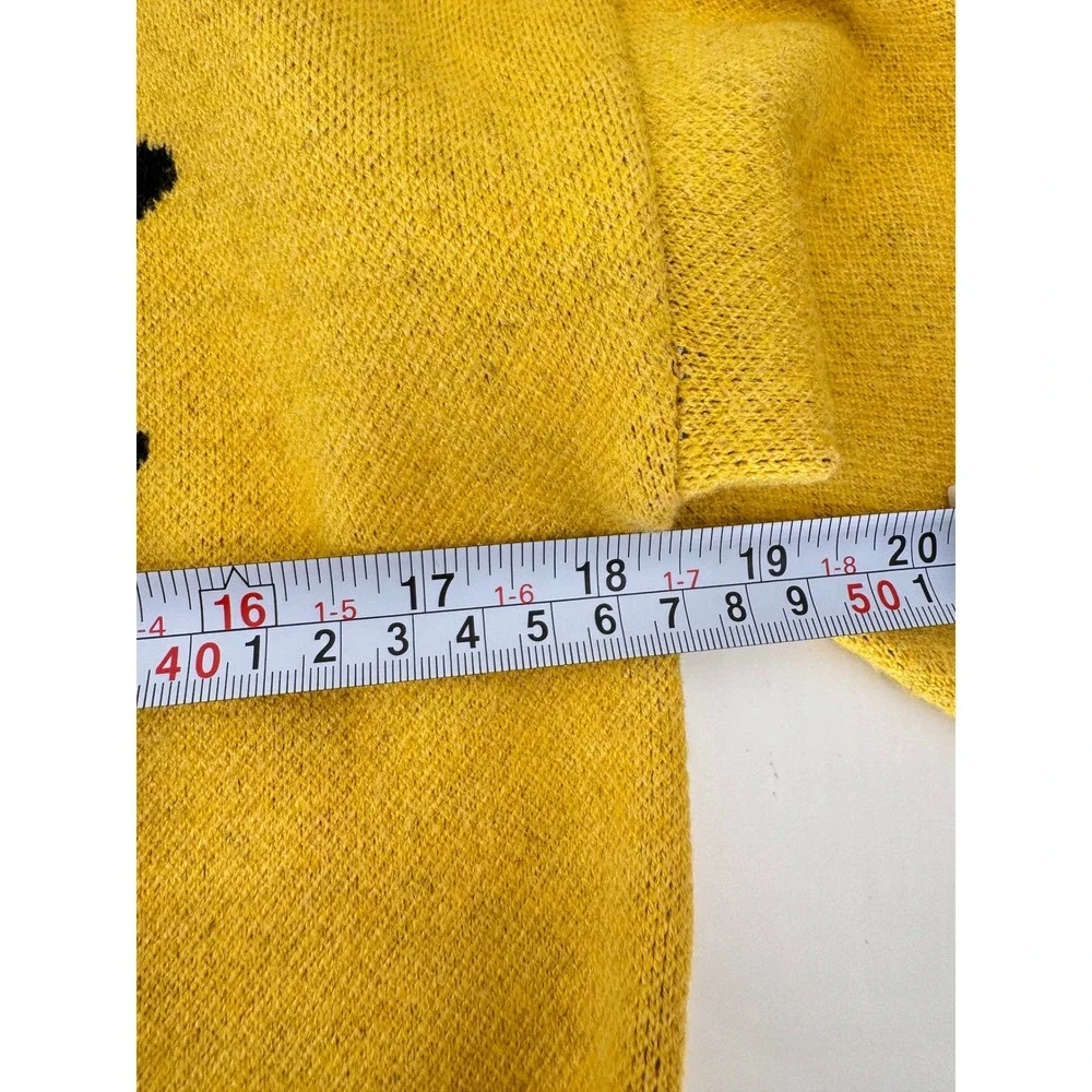 Disney Parks Mickey Mouse Pullover Knit Sweater Women's Small Yellow